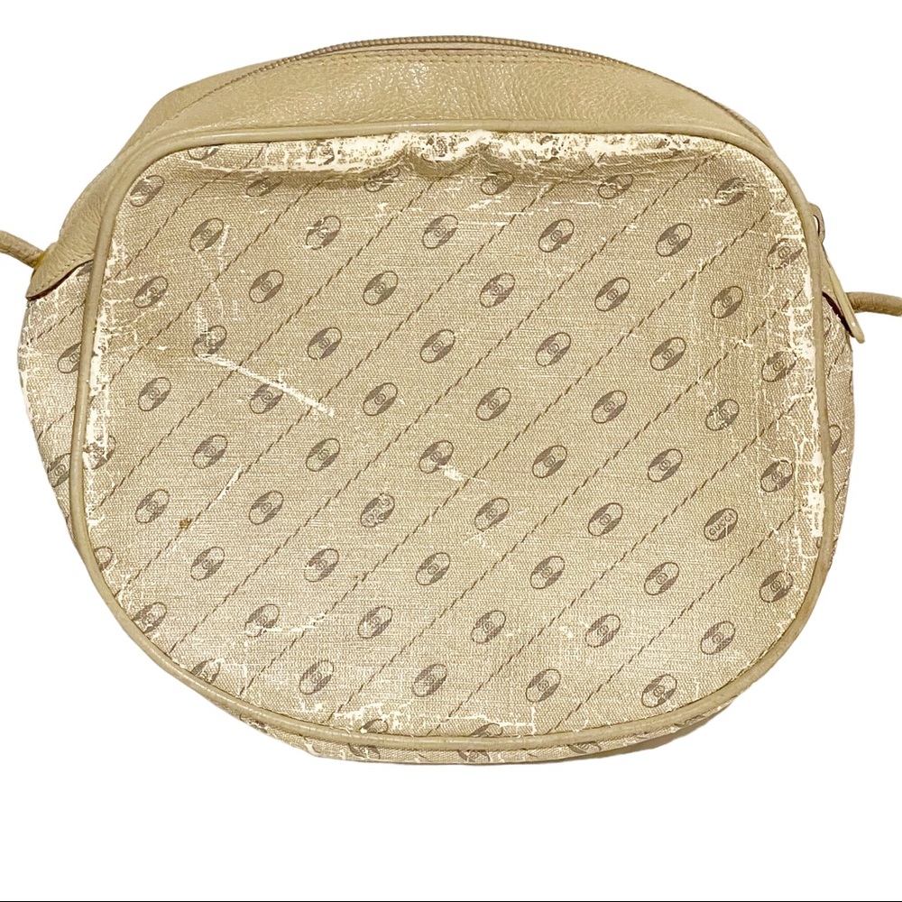Gucci Vintage Cream Diagonal Stripe Red Trim Mini Shoulder Crossbody Bag - Picture 9 of 9